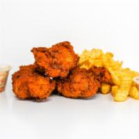 3 Piece Jumbo Hot Tender  · 3 of our famous, jumbo, hand-breaded chicken tenders drenched in Nashville Hot Sauce. Choice...