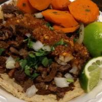 Carne Asada Tacos · Carne asada meat taco.