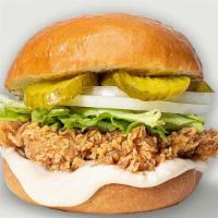 Mom'S Original Chicken Sandwich · The sandwich that put Mom’s Touch on the map! Choice of juicy dark thigh meat or chicken bre...