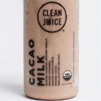 Cacao Milk 8 Oz · Organic Cashews, Organic Vanilla, Organic Cinnamon, Organic Maple Syrup, Organic Himalayan P...