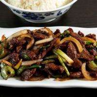 Mongolian Beef Dinner Size  · Served with steamed rice. Good for 2 to 3 people