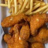 Wings With Fries · 9 Peice Wings Flavor of your choice & French Fries.
