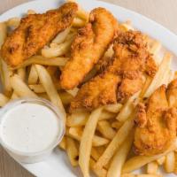 #12 Chicken Tenders 4Pc · Chicken Tenders come with French Fries and includes Ranch dressing. . Combo includes a regul...