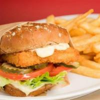 Fish Sandwich · Fish Sandwich Includes:. Battered Cod Fish,. House made Tarter Sauce. Lettuce. Tomato. Pickles