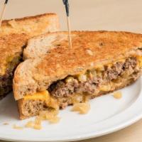 Patty Melt · Patty Melt includes:. Grilled Rye Toast,. Burger Patty,. Grilled Onions,. 2 Slices American ...