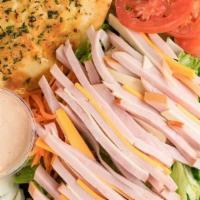 Chef Salad · Chef Salad Includes: . Turkey, . Ham,. American & Swiss Cheese,. Romaine and Iceberg Lettuce...