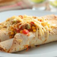 Cheese Enchilada · Creamy and cheesy mexican blend with red enchilada sauce on corn tortillas.