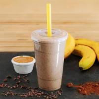 Chocolate Malt · 24 oz. almond milk, carob powder, banana, cocoa nibs, and maca powder.