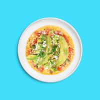 Avocado 3 Way Taco · Grilled, mashed, and sliced avocado with pico de gallo, cheese, and cilantro loaded into a c...