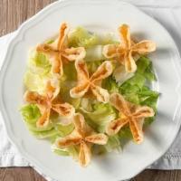 Cream Cheese Wontons (6) · Crispy wonton grilled with imitation crab meat and cream cheese.