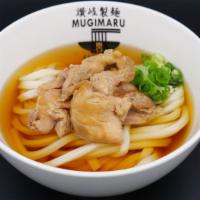 Salted Chicken Udon · Hot. Udon served in hot soup with salted chicken.