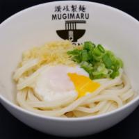 Ontama Bukkake Udon · Hot or cold udon served with special sauce and half boiled egg