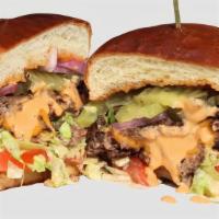 #5 Fun Burger Cheese Bomb · The Original Fun Burger stuffed with hot molten cheese. Topped with lettuce, tomato, onion, ...