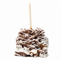 Rocky Road · A Granny Smith apple covered in fresh caramel then rolled in a mixture of walnuts and marshm...