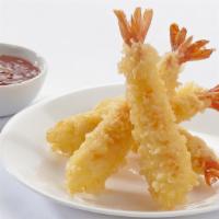 Shrimp Tempura · Fresh shrimp dipped in tempura batter and deep-fried until perfectly crispy.