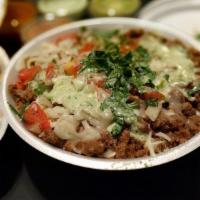 Fuegos Burrito Bowls (Standard) · Choice of meat, rice, beans, cheese, pico de gallo, sour cream, and salsa.