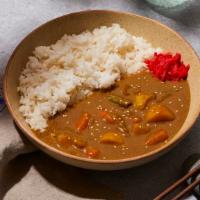 Veggie Curry · Assorted veggies, curry sauce, with your choice of white or brown rice