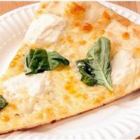 White Slice · All natural mozzarella & whipped ricotta cheese, organic spinach & garlic, aromatic olive oi...
