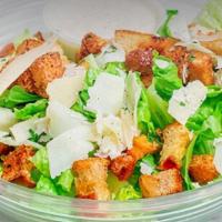 Cesar Salad · Our most popular salad. Crisp Organic romaine hearts, garlic butter croutons, shaved parmesa...