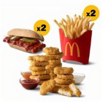 Classic Mcrib Pack · McRib (x2), 20 Pc Nuggets, Medium Fry (x2)