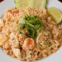 Fried Rice · Rice, egg, onions, and carrots with choice of chicken, pork, or fried tofu.