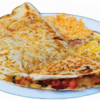 Quesadilla Plate · Meat cooked with pico de gallo (cilantro, tomato, onion). Can be requested without. 

Each p...