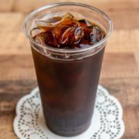 Iced Cafe De Olla (24Oz) · Cold refreshing Cafe De Olla. Semi sweetened with a hint of cinnamon traditional Mexican cof...