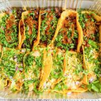 10 Taco Especial · Choose one or two different types of tacos(Groups of 5).
You can also upgrade and add a quar...