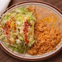 2-Tacos · (with Rice & Beans)