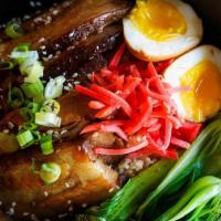 Sumo Rice · Japanese Style Braised Pork Belly, Jasmine Rice, Soy sauce soft boiled egg, Braising Juice, ...