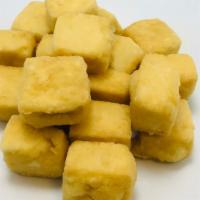 Fried Tofu · selection of sauce will be used to coat with the food item.  sauce can not put at the side.