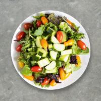 Great Garden Salad · (Vegetarian) Romaine lettuce, cherry tomatoes, cucumbers, and onions dressed tossed with ran...
