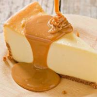 Caramel Indulgence Cheesecake · A creamy cheesecake recipe topped with sticky sweet caramel.