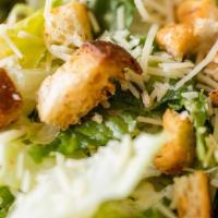 Chicken Caesar Salad · Fresh crisp romaine lettuce with parmesan cheese, croutons and original caesar dressing topp...