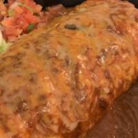 Carne Asada Burrito · Rice, beans, pico de gallo, guacamole and cheese.
