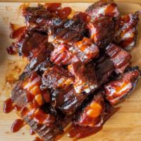 Pork Rib Tips  · SMOKED TRIMMED PIECES OFF PORK RIBS.