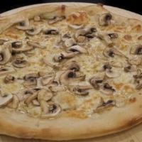 Truffle Mushroom · mozzarella, mushrooms, Garlic cream sauce, truffle oil