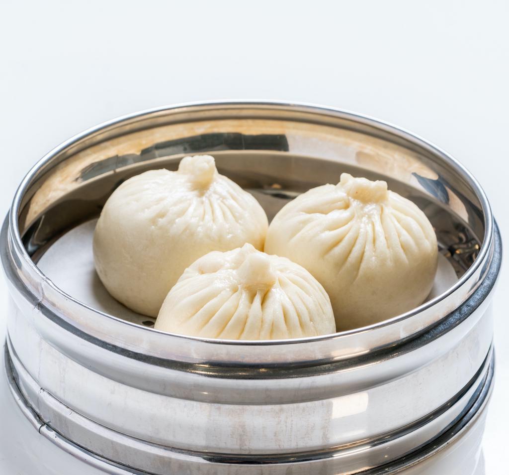 Pulled Pork Bao(1) · American-Style Hand-Pulled, Slow-Cooked, Marinated Barbecue Pork Shoulder in a Fluﬀy Bun