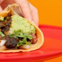Sonora Taco · FLOUR TORTILLA, FLAME GRILLED ANGUS STEAK (100% CERTIFIED ANGUS BEEF), CHEESE, BEANS, CILANT...