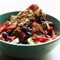 Berry Bowl · açaí, banana, strawberry, apple juice base, topped with granola, banana, strawberries, goji ...