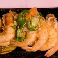 Salt & Pepper Shrimp · head and shell-on, no option for headless or shell-off