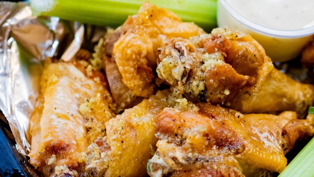 Chicken Wings · Served with ranch and celery