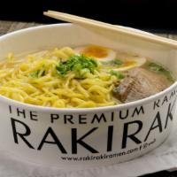 Original Hakata Tonkotsu Ramen · Handcrafted noodles and deluxe tonkotsu broth. Topped with bamboo shoots, bean sprouts, five...