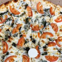 Margarita Pizza · Fresh tomato, basil, olive oil, garlic, and mozzarella cheese
