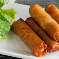 Vegetable Egg Rolls - 5 Pieces · Freshly made minced carrots, cucumbers, vermicelli noodles, and seasoned ground pork wrapped...