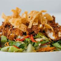 Zab'S Spicy Chicken Salad · Chinese chicken salad, Two Guns Style. Made with fried chicken that has been marinated in Za...