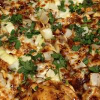 Bbq Chicken · BBQ chicken onions and fresh cilantro.