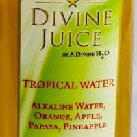 Tropical · Alkaline water, orange, apple, papaya, pineapple.