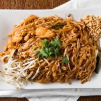 Pad Thai · Stir fried rice noodles with egg, bean sprouts, green onion and ground peanuts.