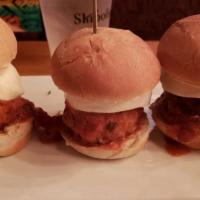 Meatball Sandwich · Our homemade meatballs, smothered in bolognese sauce, topped with mozzarella cheese served o...